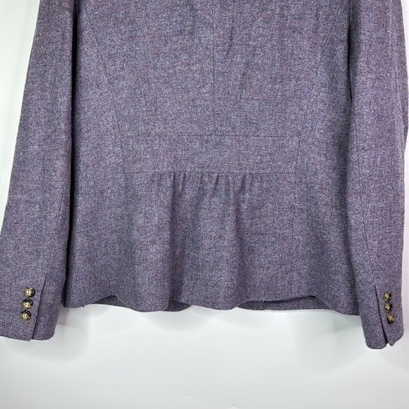 Talbots Purple Wool Blend Blazer Jacket Size 12 - Picture 6 of 8